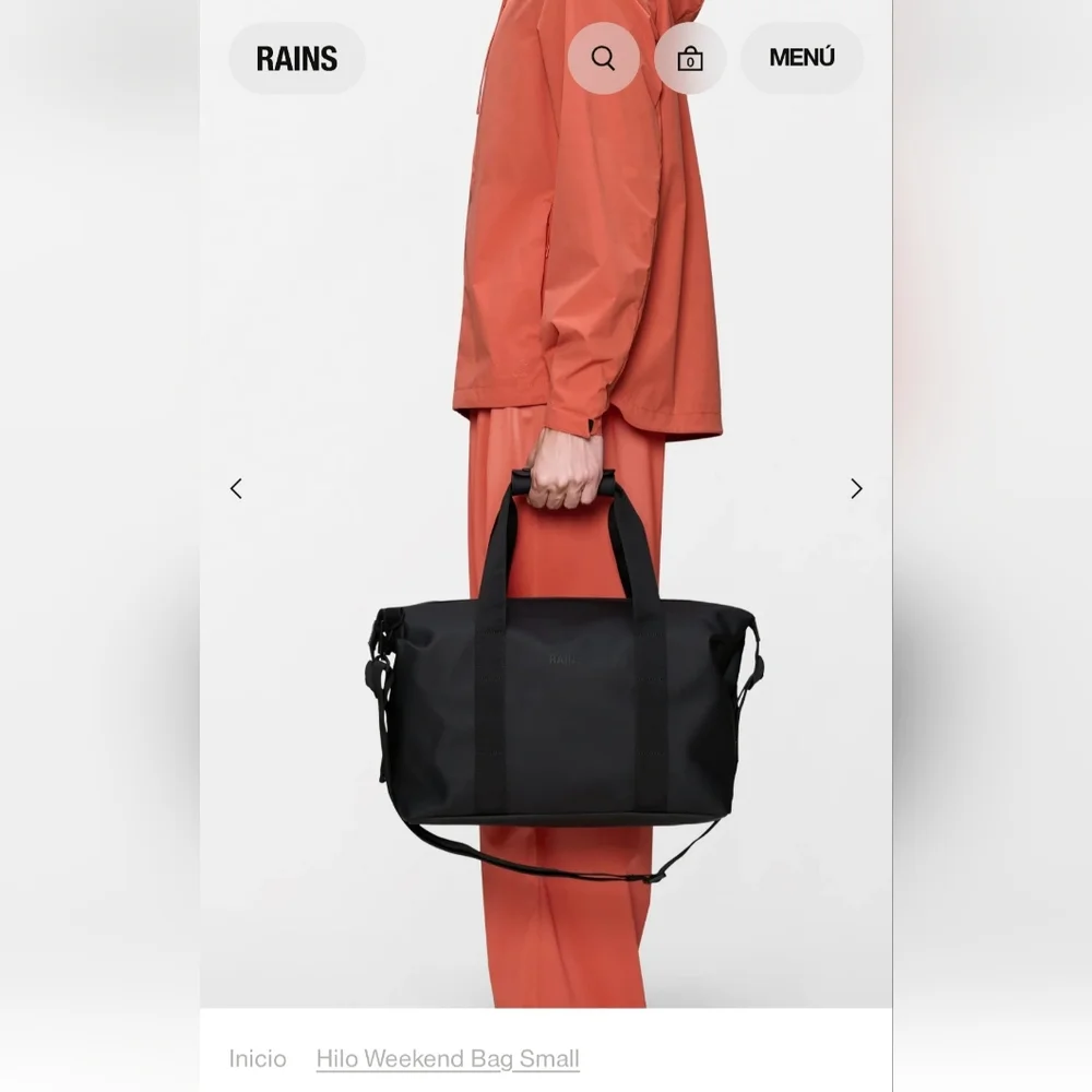 Rains Black Weekend Duffel Bag Unisex small